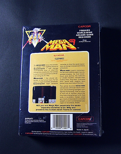 MEGA MAN9（ロックマン９）NES風パッケージ裏
