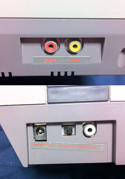 NES本体ACアダプタとビデオ出力部分
